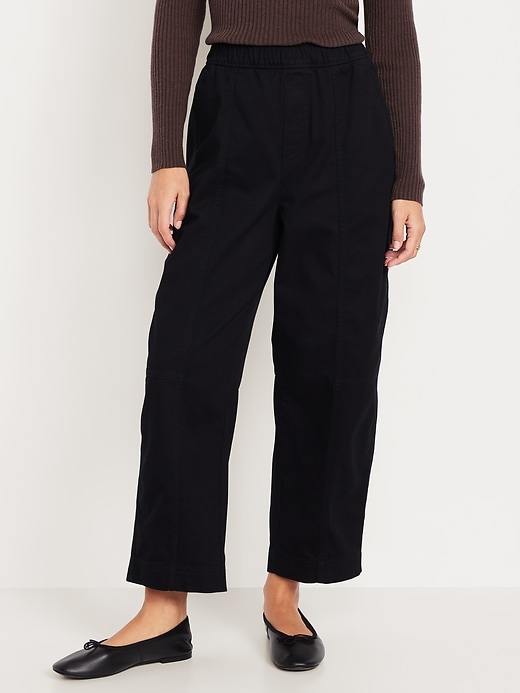 Image number 2 showing, High-Waisted Barrel Ankle Pants