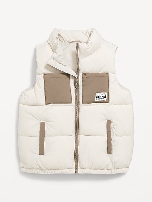 Voir une image plus grande du produit 1 de 2. Gilet matelassé à poche pour tout-petit garçon