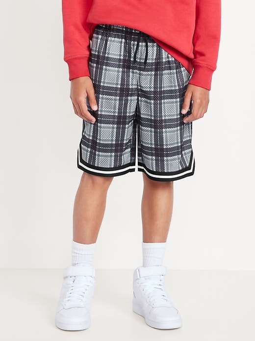 View large product image 1 of 4. Knee Length Mesh Basketball Shorts for Boys