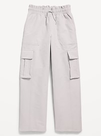 Voir une image plus grande du produit 4 de 4. Pantalon cargo Performance à taille haute et à jambe large pour fille
