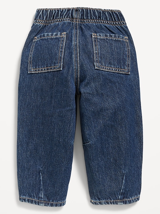 View large product image 2 of 2. Pull-On Baggy Barrel-Leg Jeans for Toddler Girls