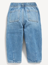 Image number 2 showing, Pull-On Baggy Barrel-Leg Jeans for Toddler Girls