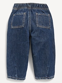 Image number 2 showing, Pull-On Baggy Barrel-Leg Jeans for Toddler Girls