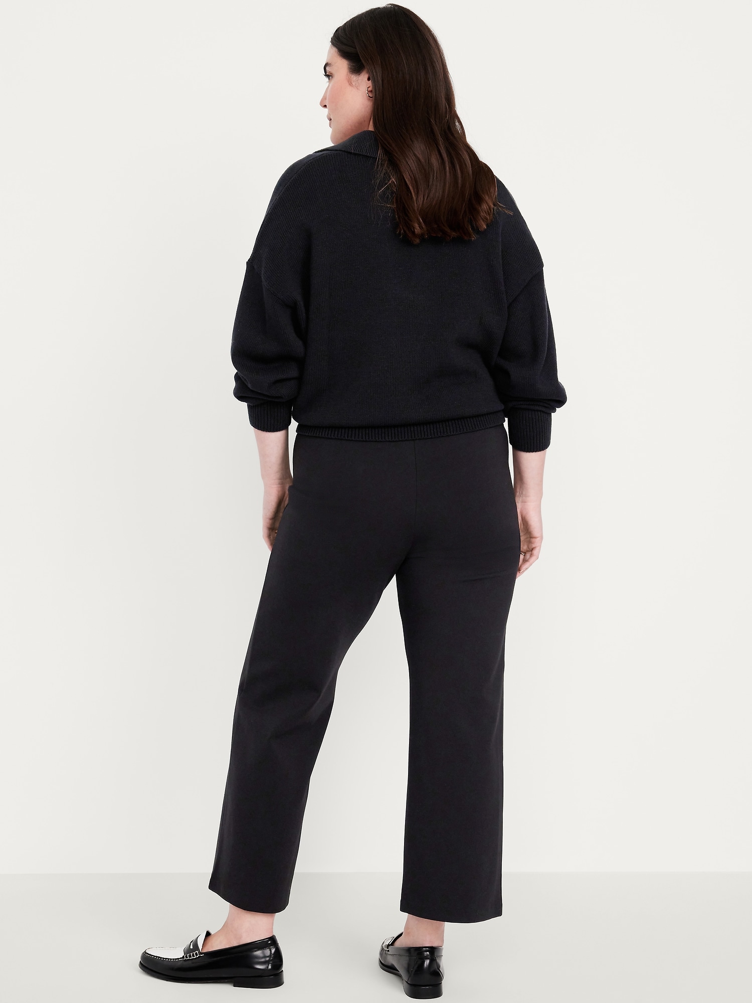 Extra High-Waisted Stevie Straight Ankle Pants