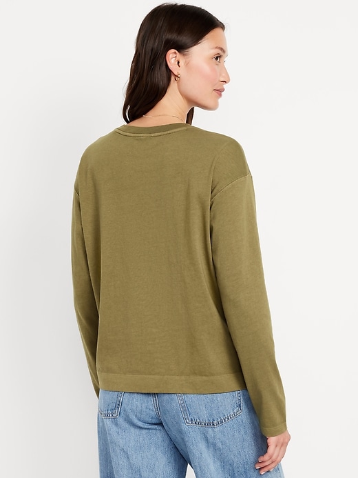L'image numéro 2 présente T-shirt ras du cou rétro pour femme