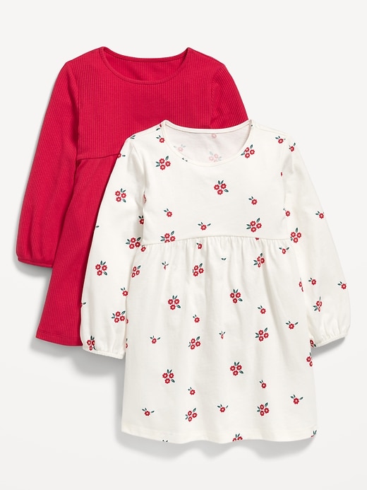 View large product image 1 of 1. Long-Sleeve Fit and Flare Dress 2-Pack for Toddler Girls