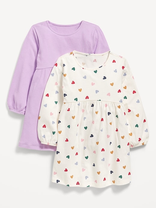 View large product image 1 of 1. Long-Sleeve Fit and Flare Dress 2-Pack for Toddler Girls
