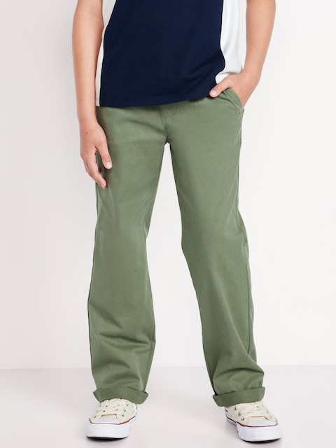 Pantalon Extensibilité intégrée à enfiler à jambe droite pour garçon - Vert Olive Pâle