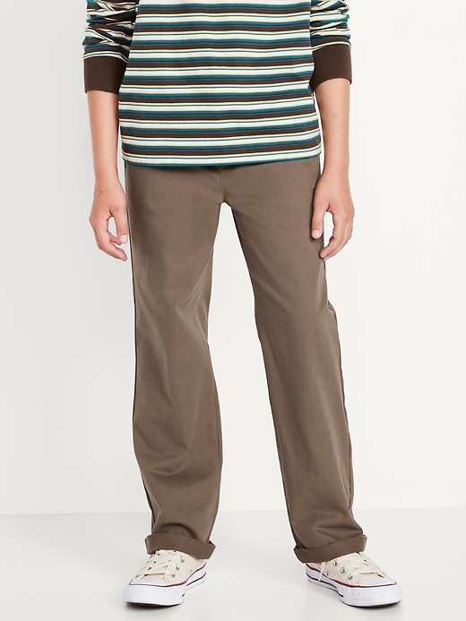 Image number 1 showing, Straight Leg Built-In Flex Pull-On Pants for Boys