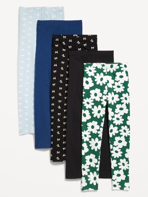 Legging pleine longueur pour fille (paquet de 5) - Multi