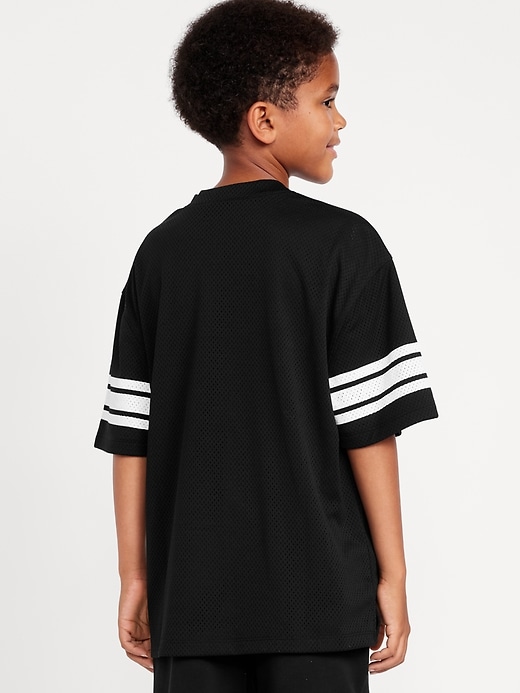 View large product image 2 of 4. Oversized Boxy Mesh Graphic T-Shirt for Boys