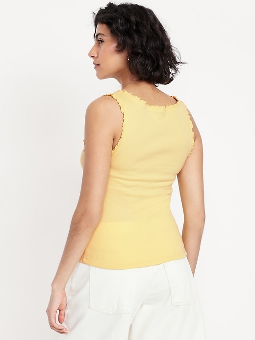 Image number 2 showing, Cinched Rib-Knit Tank Top