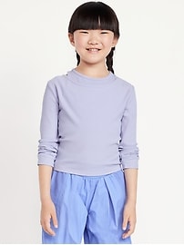 Image number 1 showing, 2-In-1 Ribbed Performance Top for Girls