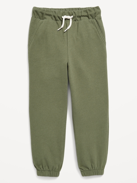 Cinched-Hem Jogger Sweatpants for Toddler Boys - Green