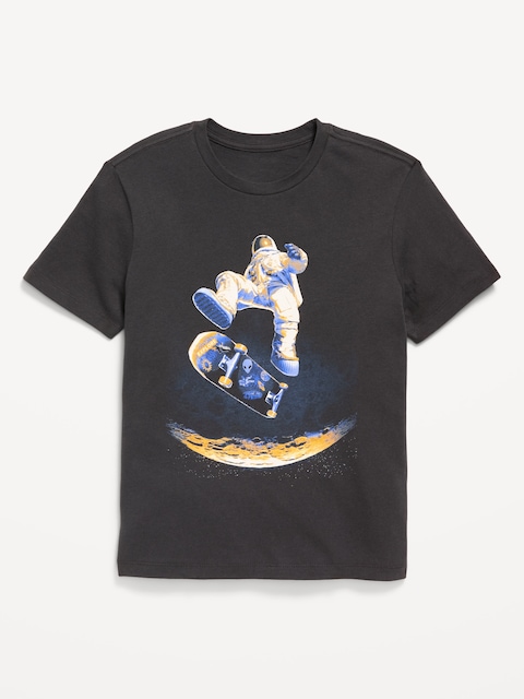 Short-Sleeve Graphic T-Shirt for Boys - Black