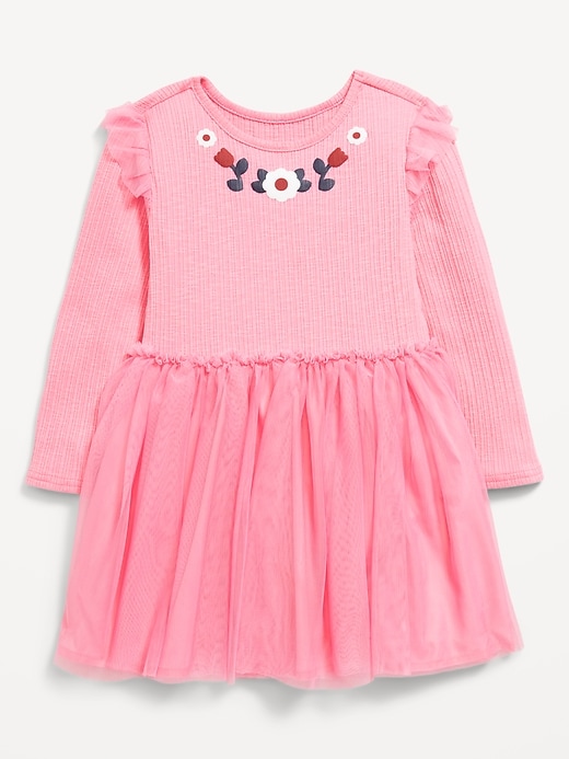 Image number 2 showing, Long-Sleeve Fit and Flare Tutu Dress for Toddler Girls