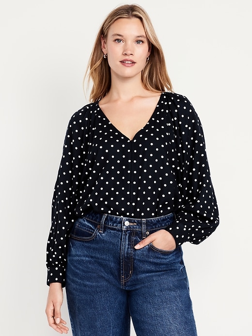 Image number 5 showing, Crepe Button-Down Top