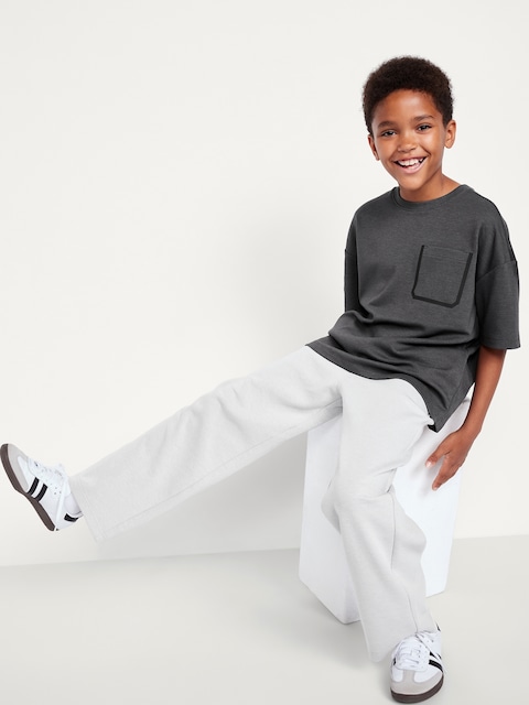 Pantalon de jogging à jambe droite en Molleton dynamique pour garçon