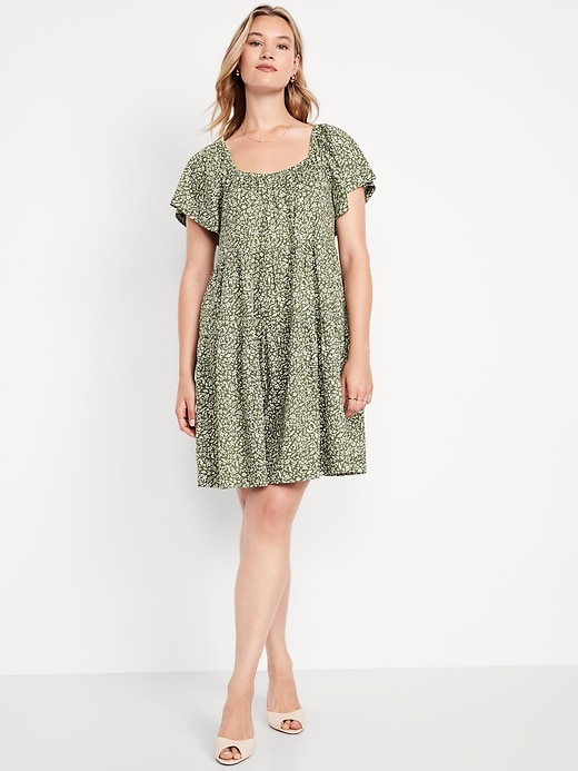 Image number 3 showing, Mini Floral Swing Dress