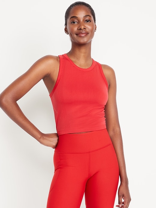 Image number 1 showing, Fluid Seamless Fitted Crop Tank Top