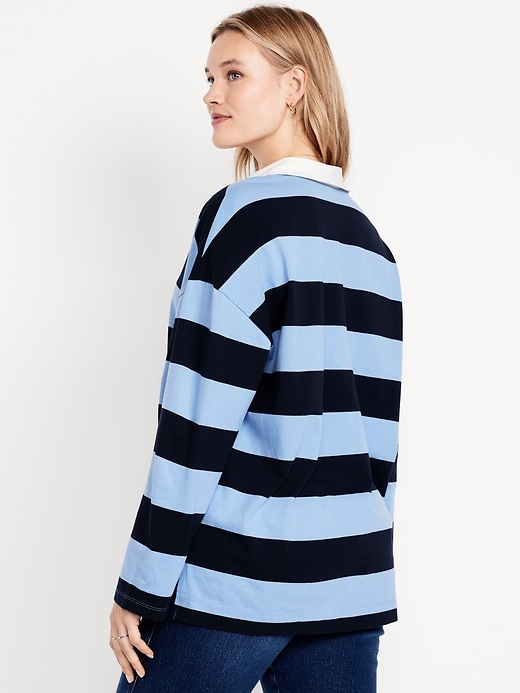 Image number 5 showing, Oversized Rugby Polo