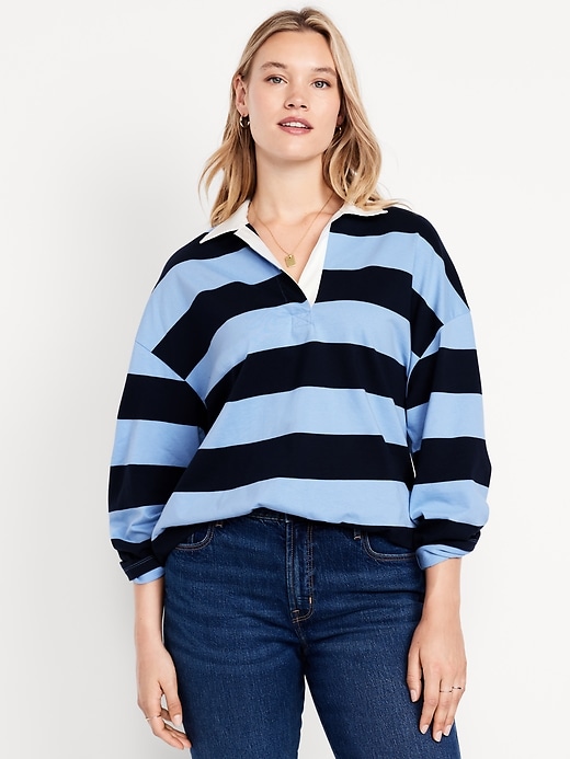 Image number 4 showing, Oversized Rugby Polo