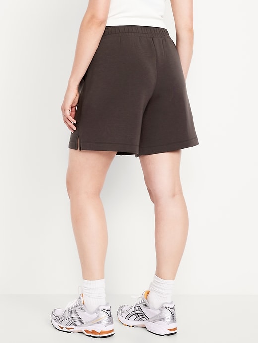 Image number 4 showing, High-Waisted Bounce Fleece Shorts -- 8-inch inseam