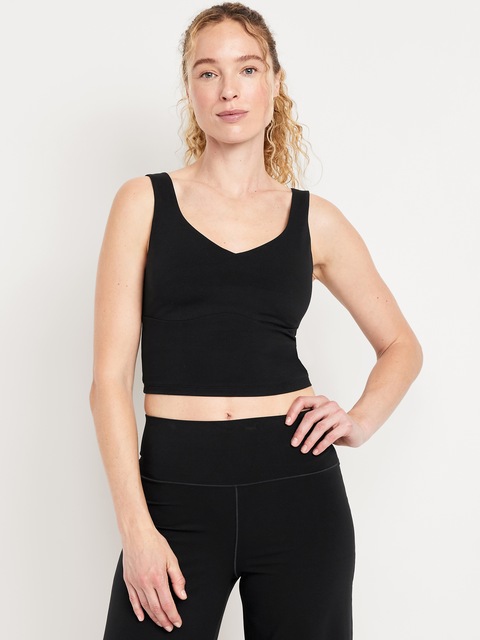 StudioSmooth Seamed Longline Top - Black