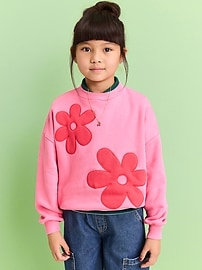 Image number 1 showing, Oversized Graphic Tunic Sweatshirt for Girls