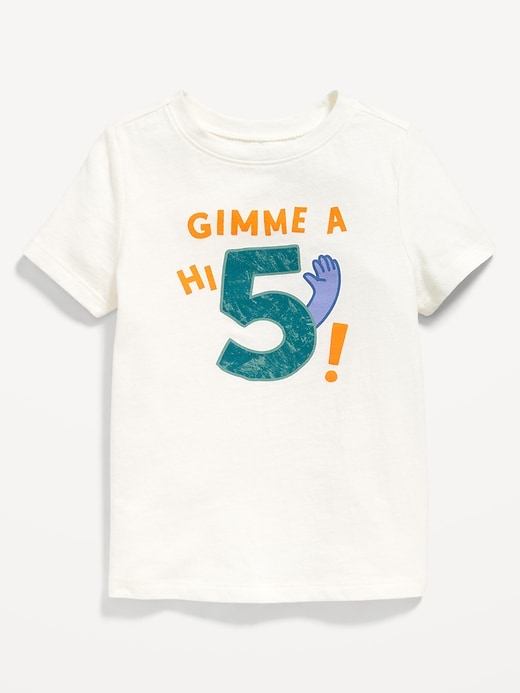 Voir une image plus grande du produit 2 de 2. T-shirt à manches courtes à imprimé d’anniversaire unisexe pour tout-petit
