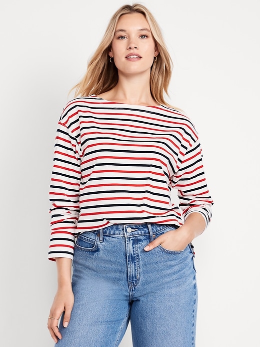 Image number 4 showing, Long-Sleeve Mariner Loose T-Shirt