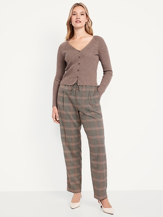 Image number 5 showing, High-Waisted Billie Straight Plaid Ankle Pants