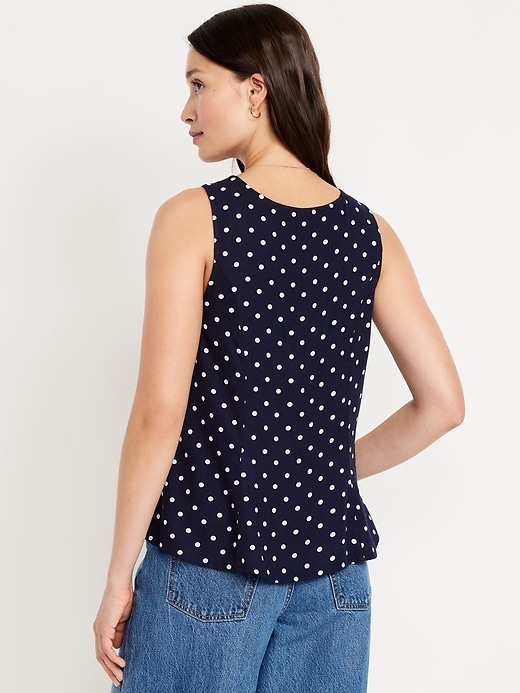 Image number 2 showing, Button-Down Crepe Tank Top