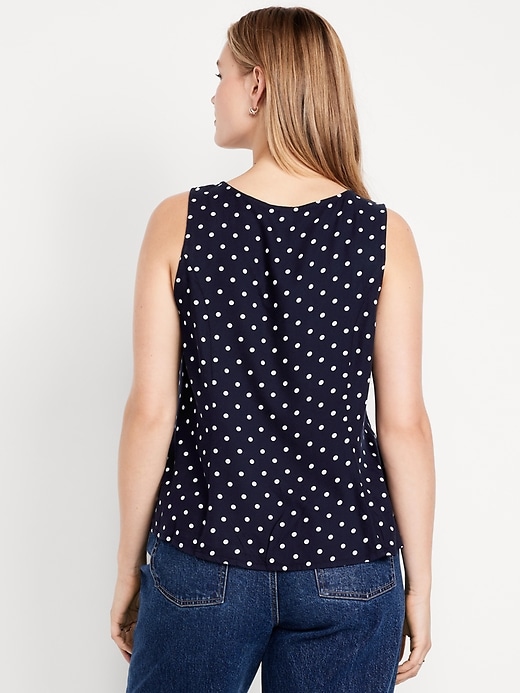 Image number 4 showing, Button-Down Crepe Tank Top