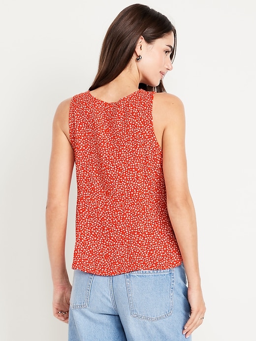 Image number 2 showing, Button-Down Crepe Tank Top