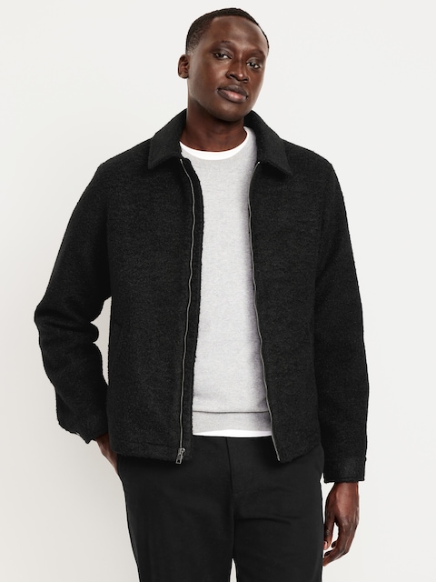 Veste Harrington à glissière - Noir
