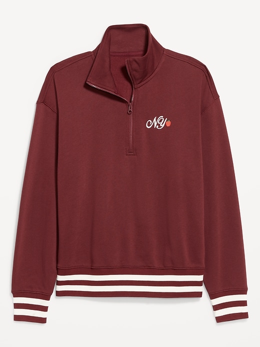 Image number 4 showing, SoComfy Oversized Half-Zip Sweatshirt