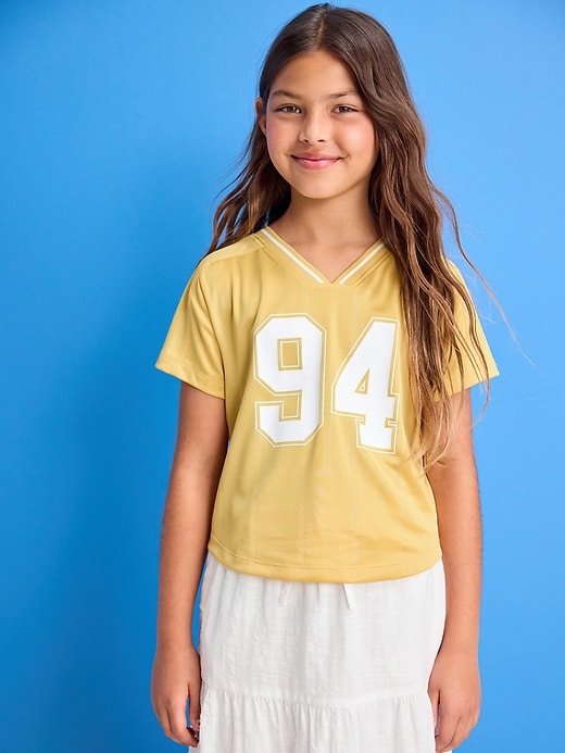 View large product image 1 of 4. Short-Sleeve Graphic Jersey T-Shirt for Girls