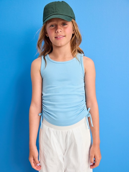 View large product image 1 of 2. Side-Ruched Tank Top for Girls