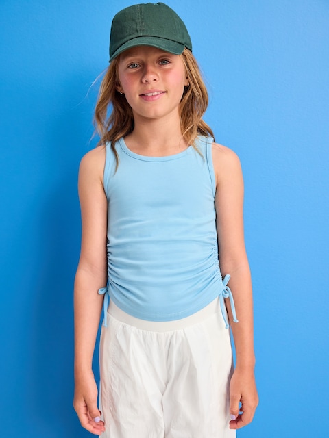 Camisole à fronces sur les côtés pour fille - Bleu