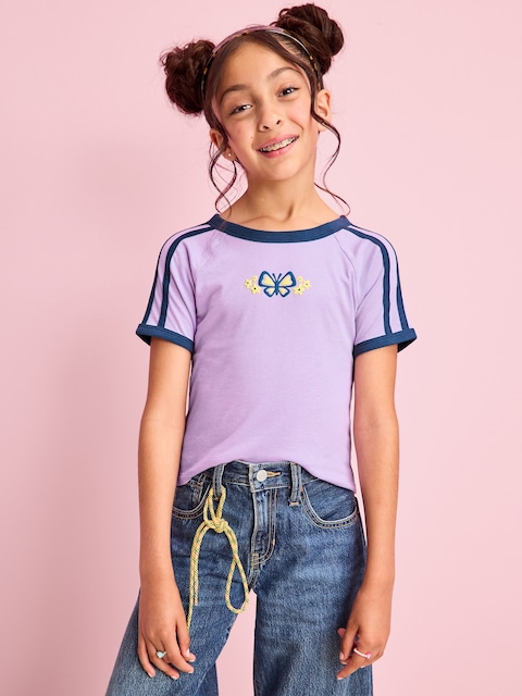 Fitted Short-Sleeve Graphic T-Shirt for Girls