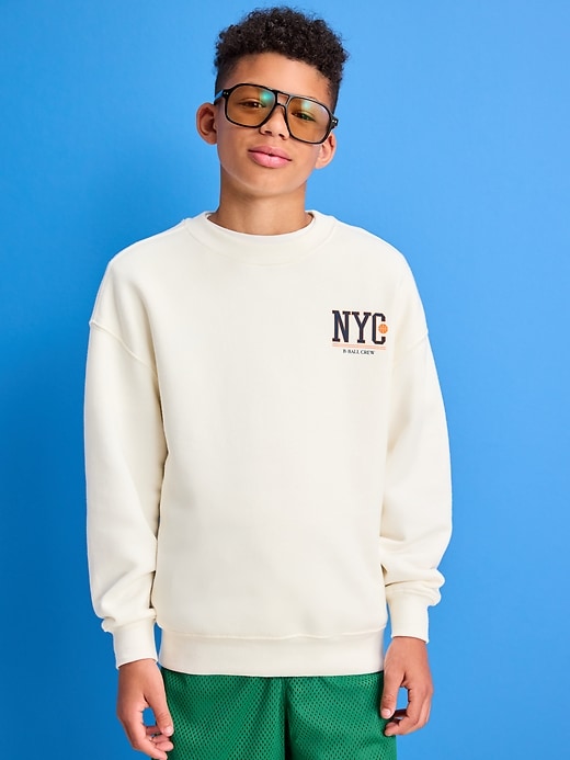 View large product image 1 of 2. Favorite Fleece Oversized Graphic Fleece Sweatshirt for Boys