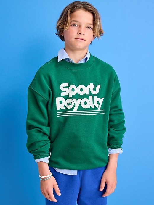 View large product image 1 of 2. Favorite Fleece Oversized Graphic Fleece Sweatshirt for Boys