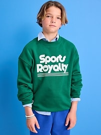 Image number 1 showing, Favorite Fleece Oversized Graphic Fleece Sweatshirt for Boys