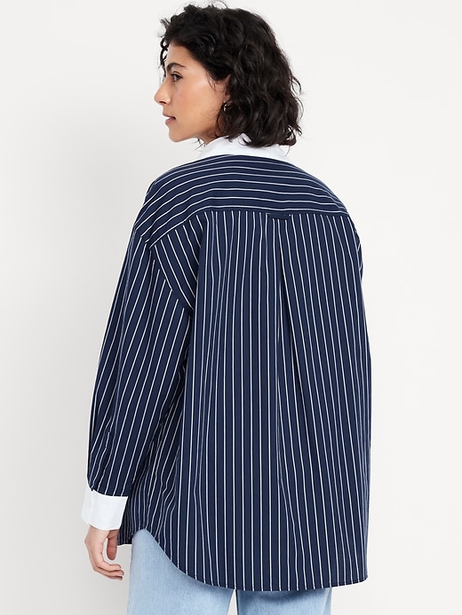 Image number 2 showing, Oversized Button-Down Boyfriend Shirt