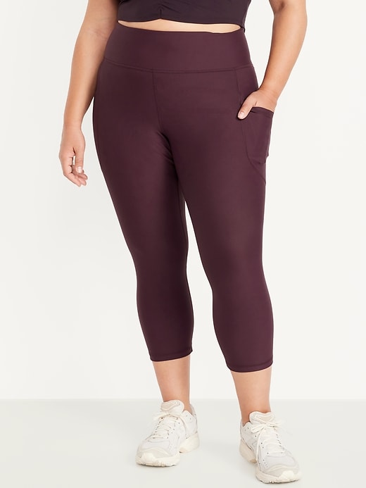 Image number 7 showing, High-Waisted PowerSoft Crop Pocket Leggings