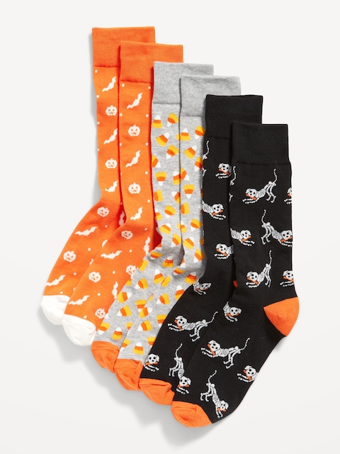 Chaussettes à motif fantaisie pour homme (paquet de 3) - Orange
