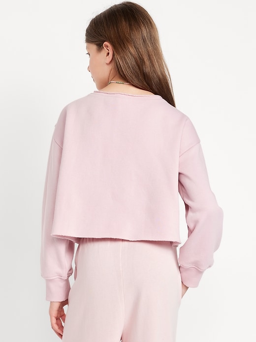 View large product image 2 of 4. Boat-Neck Graphic Sweatshirt for Girls