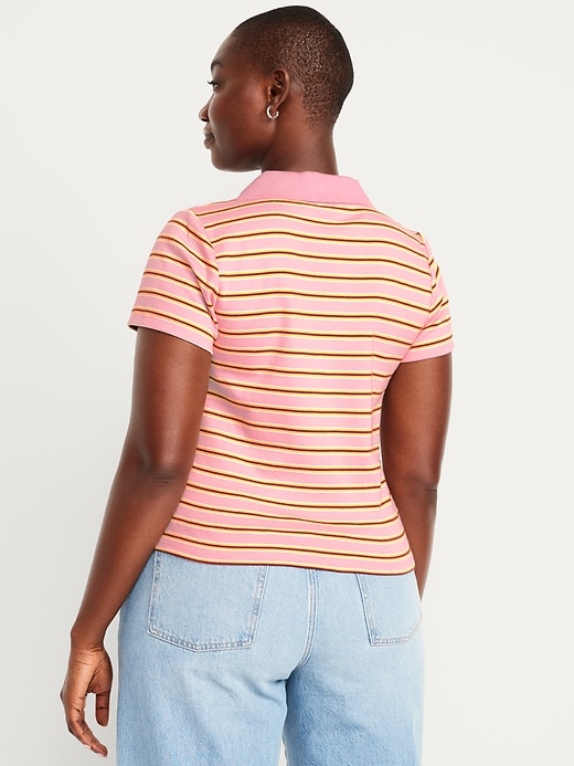 Image number 5 showing, Short-Sleeve Cropped Polo