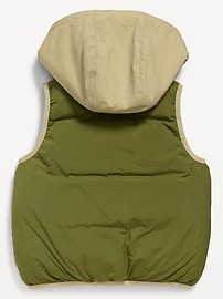 Image number 2 showing, Water-Resistant Frost-Free Hooded Puffer Vest for Toddler Boys